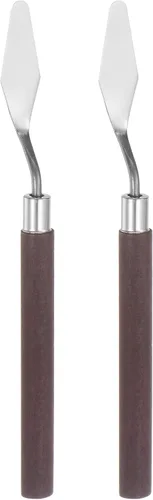 Miniatura 10 de HARFINGTON 2 cuchillos de paleta n.º 6 de 0.472 in de ancho de acero inoxidable pequeña espátula puntiaguda cuchillo de paleta de pintura con mango