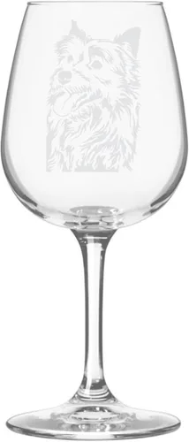 Miniatura 510 de Copa de vino de 12.75 onzas con diseño de perro grabado