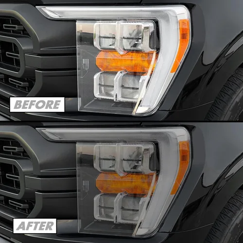 Miniatura 8 de SlickMod Tinte de humo de vinilo precortado para faros Ford F150 2021-2023 (20% humo oscuro, 2. corte de faros) (SM-FOR-F15-2123-HL)