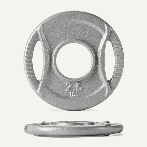 Miniatura 5 de Amazon Basics 2-Inch Olympic Grip Weight Plates, Cast Iron, for Powerlifting, CrossFit & Strength Training