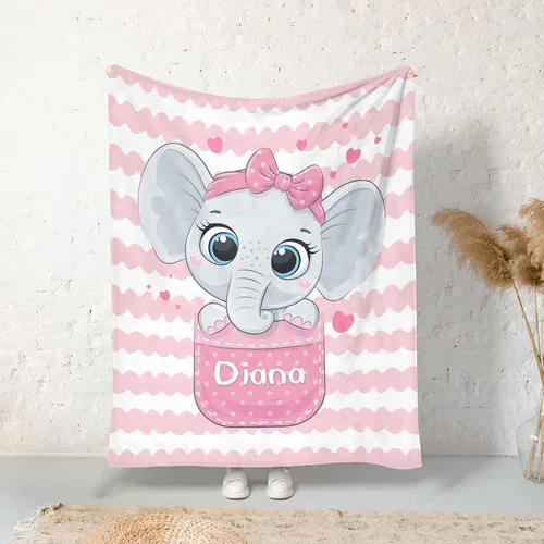 Miniatura 105 de Artsadd Manta de bebé personalizada para niños y niñas con nombre, manta personalizada con nombre de bebé con patrón de unicornio, manta