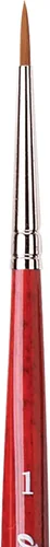 Miniatura 158 de da Vinci Watercolor Series 5580 CosmoTop Spin Pincel de Pintura, Redondo Sintético con Mango Rojo