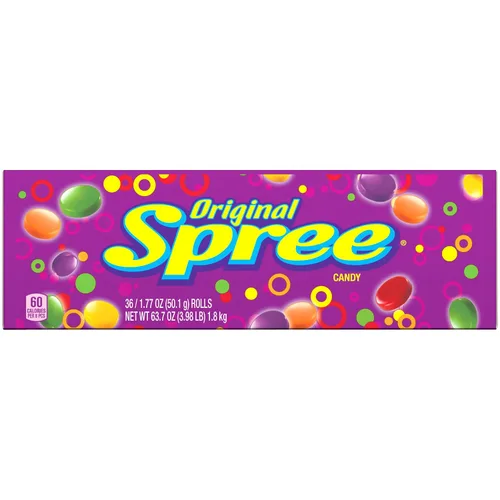 Miniatura 6 de Spree Rollo de caramelo original, 1.77 onzas, paquete de 36