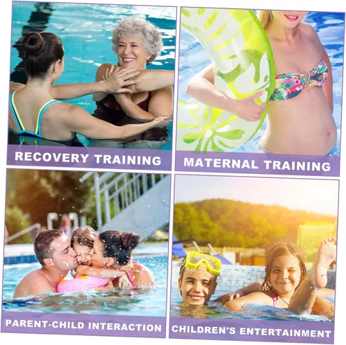Miniatura 8 de BESPORTBLE 2 mancuernas acuáticas, mancuernas de agua para ejercicio y piscina, mancuernas de EVA flotantes para niños y adultos, natación