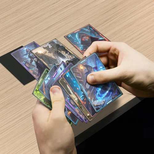 Miniatura 7 de Fundas negras para cartas compatibles con MTG, paquete de 300, fundas estándar perfectas para cartas coleccionables, cartas deportivas, cartas