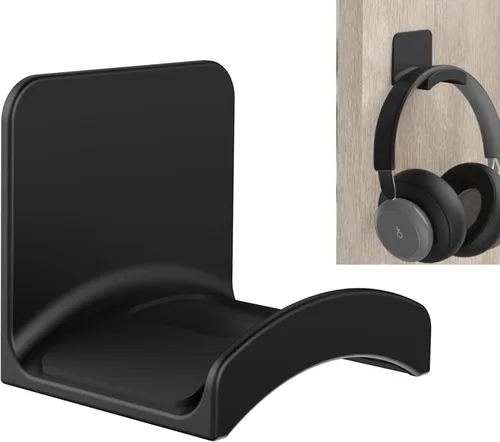 SOKUSIN Soporte para auriculares, soporte adhesivo para auriculares para juegos, gancho universal de montaje en pared para todos los Negro