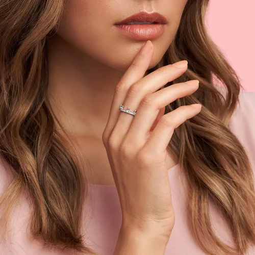 Miniatura 3 de PANDORA Joyería - Anillo de circonita cúbica transparente brillante en plata de ley Metal Zirconia cúbica