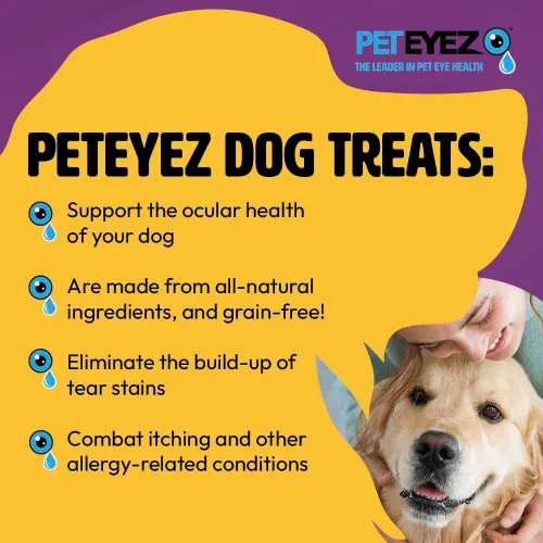 Miniatura 3 de PetEyez Vitamina eliminadora de manchas de lágrimas para perros, ayuda a la salud ocular y reduce la picazón y la acumulación de manchas