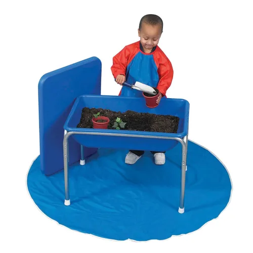Miniatura 4 de Children's Factory - Mesa sensorial pequeña de 18" con tapa, caja de arena y mesa de agua para niños, azul