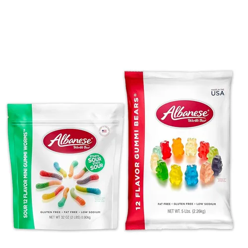 Miniatura 8 de Albanese World's Best Sour 12 Flavor Mini Gummi Worms Bolsa de caramelos de 0.85 onzas, paquete de 200 12 sabores ácidos únicos, sin gluten, sin