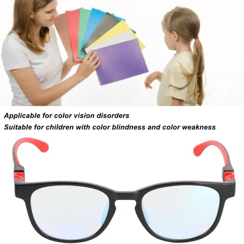 Miniatura 3 de Yinhing Lentes daltónicos para niños, portátiles para corrección de daltónicos, con estuche para interiores y exteriores