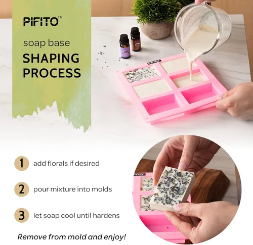 Miniatura 6 de pifito Premium Oatmeal Melt y Vierta Jabón base – base de jabón de glicerina vegetales naturales – Excelente mano jabón Making Supplies