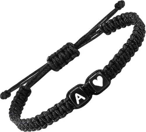 Miniatura 9 de Regalos para el día del padre, pulseras a juego para parejas, pulsera con letra inicial para hombres y mujeres, bonitos regalos de aniversario