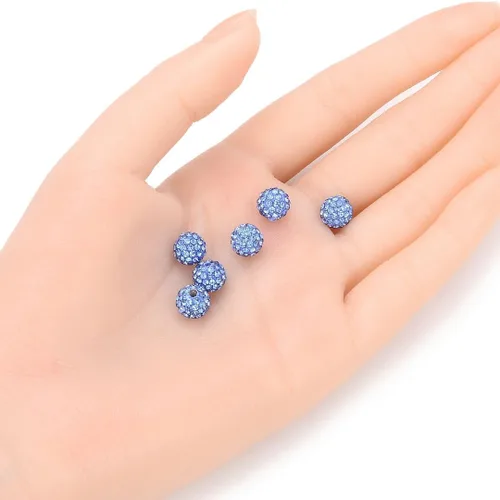 Miniatura 2 de 25 piezas Adabele AA+ Grado Atrapasoles de cristal de diamantes de imitación pavimentan cuentas sueltas de 0.315 in de color azul zafiro claro