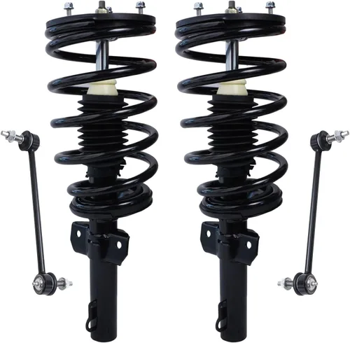 Miniatura 20 de Detroit Axle - Puntales delanteros con resorte helicoidal + enlaces de extremo de barras estabilizadoras de repuesto para Ford Flex Lincoln MKT