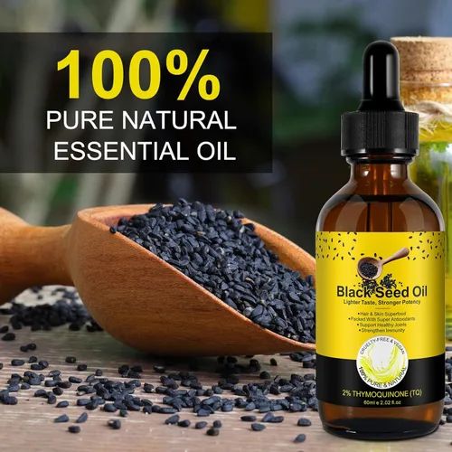 Miniatura 3 de Aceite de Semilla Negra – Aceite de Semilla Negra 100% puro sin refinar, orgánico natural prensado en frío con 2% TQ y una armonía dinámica
