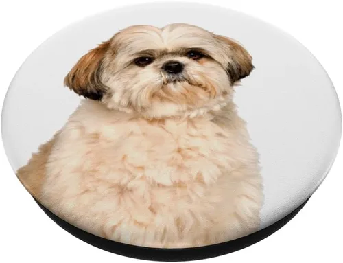 Miniatura 2 de Shih Tzu popsocket agarre y soporte para teléfonos y tabletas, Shih Tzu, Negro
