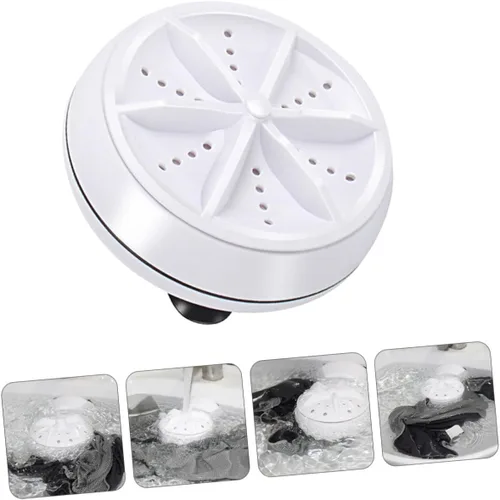 Miniatura 4 de GALPADA Mini lavadora portátil con alimentación por USB, lavadora de viaje giratoria para ropa ligera, calcetines, toallas, dormitorio, apartamento