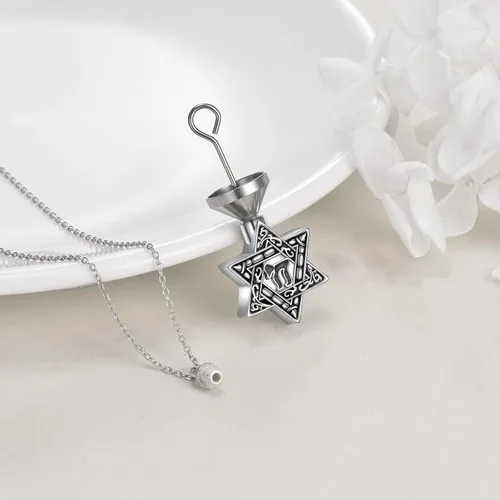 Miniatura 33 de YFN Collar de estrella de David de plata de ley, concha de abulón, árbol de la vida, joyería judía, regalos para mujeres y hombres