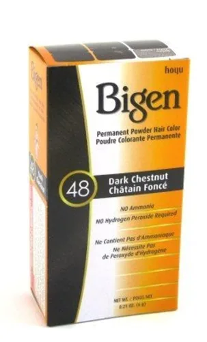 Miniatura 4 de Bigen Tinte en polvo para el cabello #48 castaño oscuro, 0.21 onzas (paquete de 2)