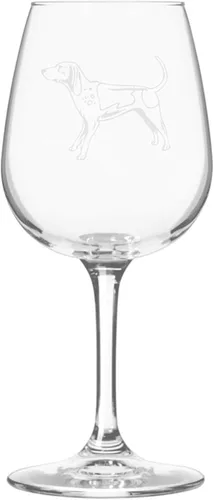 Miniatura 573 de Copa de vino de 12.75 onzas con diseño de perro grabado