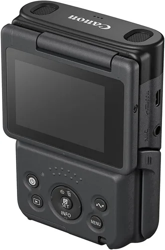 Miniatura 3 de Canon PowerShot V10 Vlog - Cámara compacta de vlogging 4K con soporte integrado, micrófonos estéreo y pantalla abatible (negro) (5947C002) +