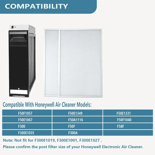Miniatura 3 de Filtro de poste de repuesto actualizado 50000293-004 para filtro de aire electrónico Honeywell 203369 F300 F300A F50F F58F 20 x 12.5 pulgadas