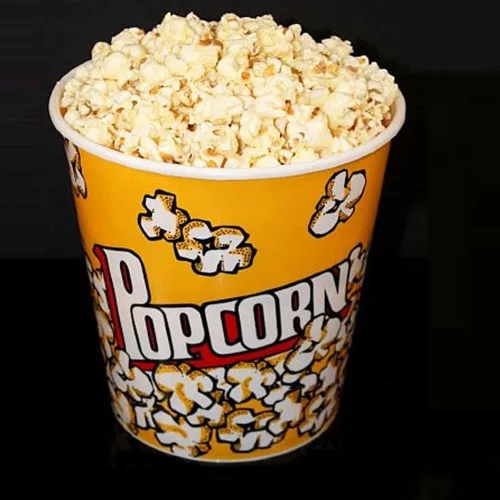 Miniatura 4 de Novelty Place Contenedores de plástico para palomitas de maíz de estilo retro para noche de películas, 7 pulgadas de alto x 7 pulgadas de diámetro