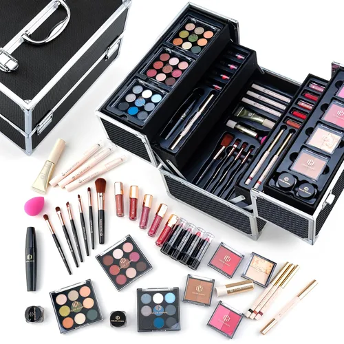 Color Nymph Sets de maquillaje para adolescentes, niñas y mujeres, kits de maquillaje profesional todo en uno con estuche de almacenamiento tipo