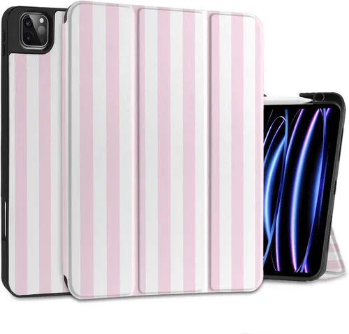 Miniatura 14 de DONGKE Funda para iPad Pro de 12.9 pulgadas 6ª generación 2022, soporte para lápiz integrado + soporte triple + encendido automático/apagado + funda