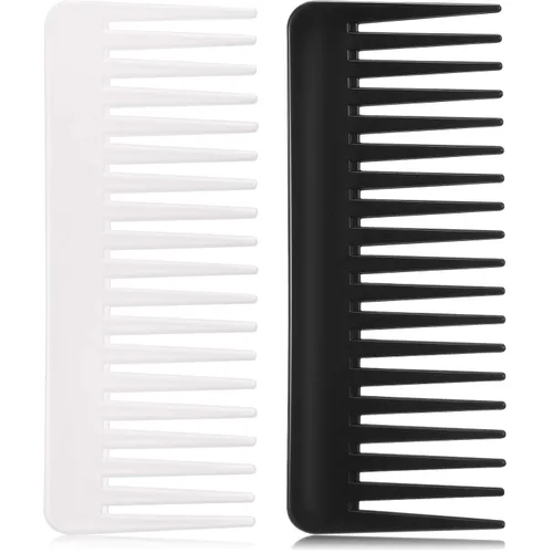 Miniatura 10 de Patelai Peine de Dientes Anchos Peine Grande Desenredante de Cabello para Cabello Rizado, Húmedo y Seco, Accesorios Desenredantes Sin Mango