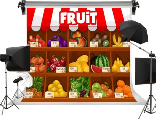 Miniatura 8 de Fondo de supermercado de frutas Exposición de frutas de verano Temporada de cosecha Uvas de fresas Fondo de cabina de fotos Fondo de decoración