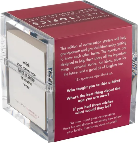 Miniatura 3 de TableTopics Grandparenst & Grandkids - 135 tarjetas de conversación divertidas para conectar con tu familia, crear nuevos recuerdos duraderos