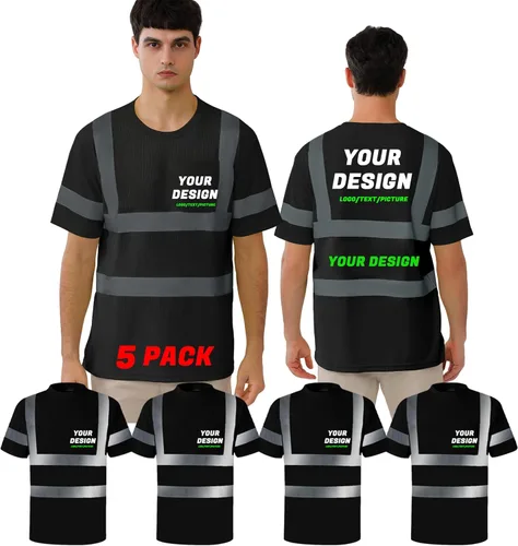 Miniatura 23 de BeautyWill Camisa de seguridad con logotipo personalizado Hi Vis Class2 Camisa reflectante de alta visibilidad con bolsillo Camisa de trabajo