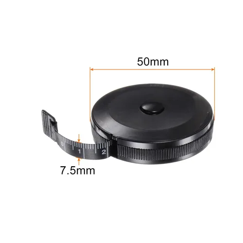 Miniatura 2 de HARFINGTON Cinta métrica retráctil redonda de 4.9 ft/60 pulgadas, tamaño de bolsillo para medidas de cuerpo, tela, costura y manualidades