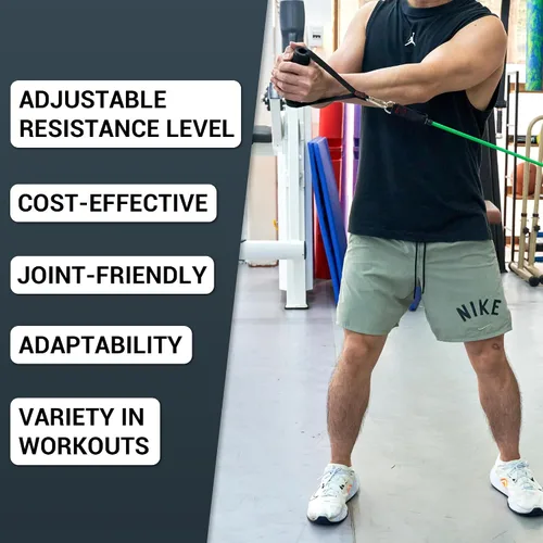 Miniatura 4 de TheFitLife Exercise Resistance Bands with Handles - 5 Fitness Workout Bands Stackable up to 110/150/200/250/300 lbs, Training Tubes with Large