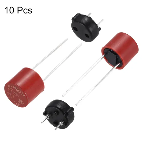 Miniatura 3 de uxcell Juego de 10 piezas cilíndricas montadas en miniatura redondo lento micro fusible con portafusibles para piezas electrónicas PCB LCD