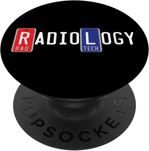 Radiología marcadores, izquierda y derecha, RAD Tech x-ray ubicación popsocket agarre y soporte para teléfonos y tabletas, Negro