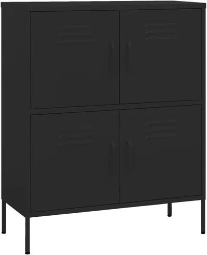 Miniatura 6 de 【Envío prioritario】Taquillas de metal, cajas de almacenamiento, zapatos y casilleros de acero compuesto con ranuras para tarjetas para oficina, Negro