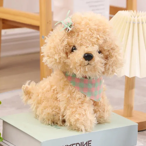 Miniatura 2 de Peluche de Perro de 8 Pulgadas, Juguete de Peluche de Perro Relleno, Gran Regalo para Niños, Decoración del Hogar (Beige)