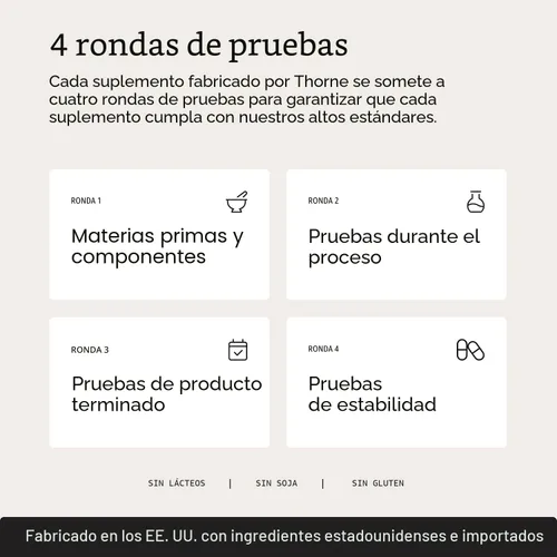 Miniatura 8 de THORNE - Complejo de hierro avanzado (anteriormente Ferrasorb) - Fórmula completa de apoyo sanguíneo* - Hierro elemental, ácido fólico, vitaminas B