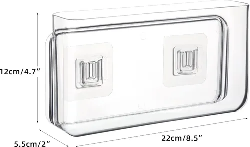 Miniatura 2 de Caja organizadora de almacenamiento de montaje en pared para teléfono Soporte de control remoto transparente L