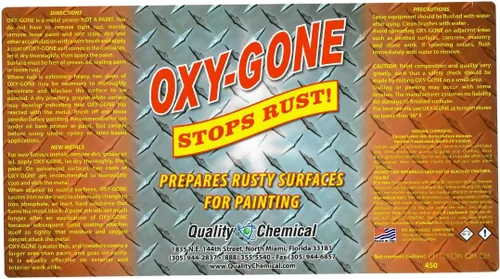 Miniatura 6 de Quality Chemical Oxy-Gone - Removedor de óxido y tratamiento de metales, reformador de óxido, removedor de óxido, removedor de óxido de metal