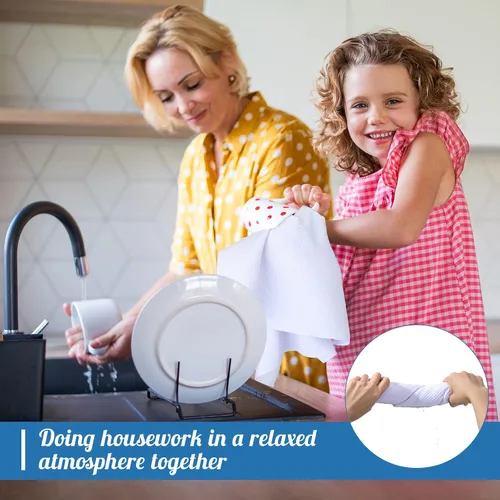 Miniatura 4 de Breling - Toallas de cocina en blanco para sublimación de 16 x 24 pulgadas, toallas de té de microfibra con tejido de gofre para sublimación