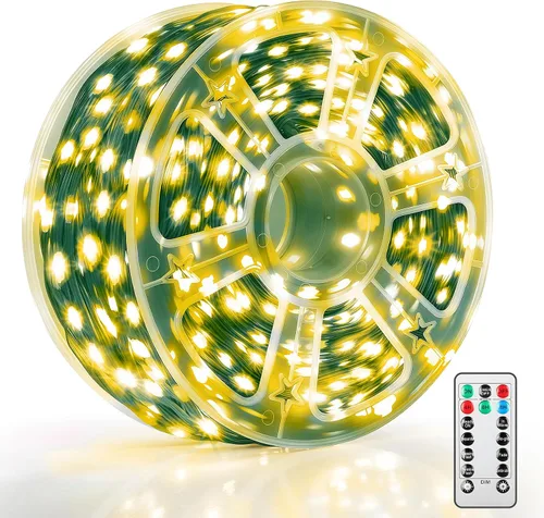 Miniatura 11 de Mlambert - Luces de Navidad de 1050 LED, 344 pies, luces de hadas impermeables para exteriores con control remoto, 8 modos, iluminación