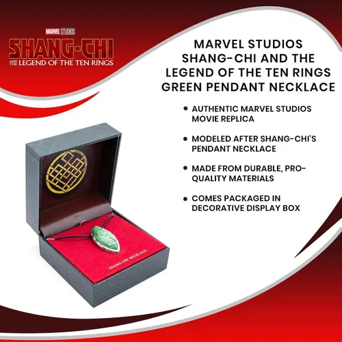 Miniatura 7 de SalesOne LLC Marvel Studios Shang-Chi y la Leyenda de los Diez Anillos Collar con colgante verde, Metal