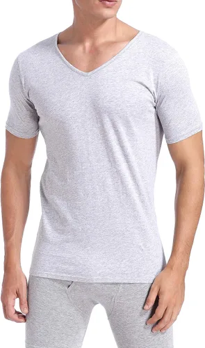 Miniatura 5 de Comfneat Camisetas interiores para hombre 100% algodón, cómodas camisetas con cuello en V (paquete de 46)