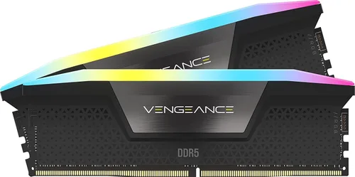 CORSAIR VENGEANCE RGB DDR5 RAM 32 GB (2 x 16 GB) 6400 MHz CL36-48-48-104 1.35V Intel XMP 3.0 Memoria para computadora de escritorio, color negro