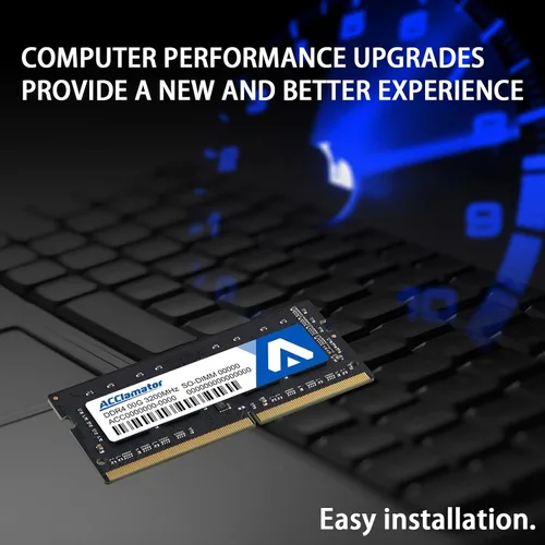 Miniatura 4 de Acclamator DDR4 RAM 16GB Kit (2x8GB) 3200MHz PC4-25600 CL22 1.2V Unbuffered Non-ECC SODIMM 260-Pin Laptop PC Computadora Módulo de memoria RAM