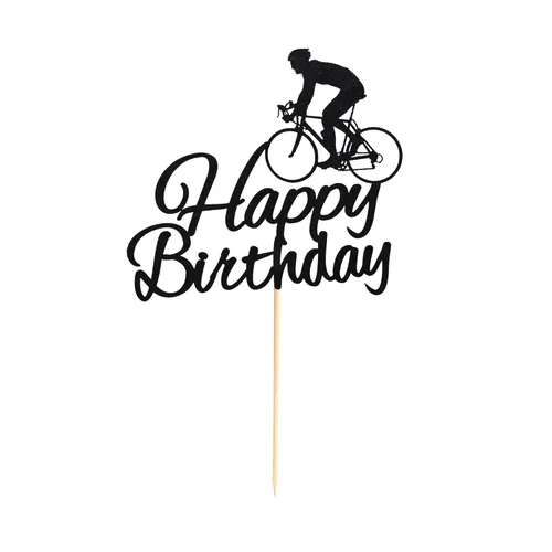 Miniatura 6 de 1 adorno para pastel de cumpleaños, decoración de pastel de fiesta de cumpleaños, decoración de pastel con temática deportiva Bicicleta